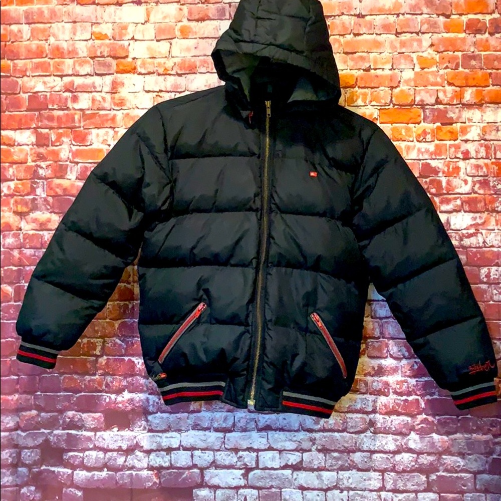 Boys Quicksilver Black Coat Large 16/18